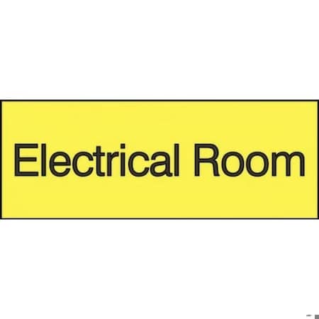 Accuform Electrical Room, Engraved Plastic, 3 in x 8 in PSG856YL